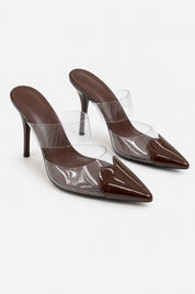 Brown stiletto heels