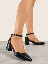 Gold sandals on a thin heel