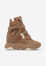 Camel sneakers with Velcro
