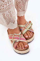 Colorful flat platform slides
