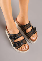 Black platform slides