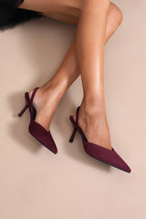 Burgundy stiletto heels