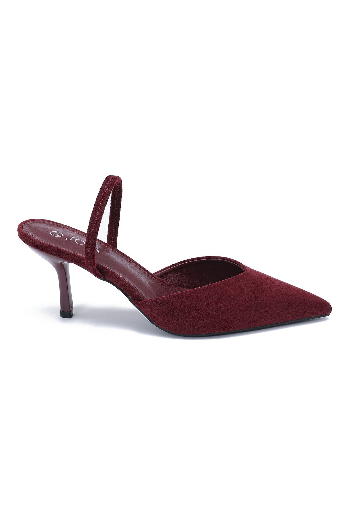 Burgundy stiletto heels