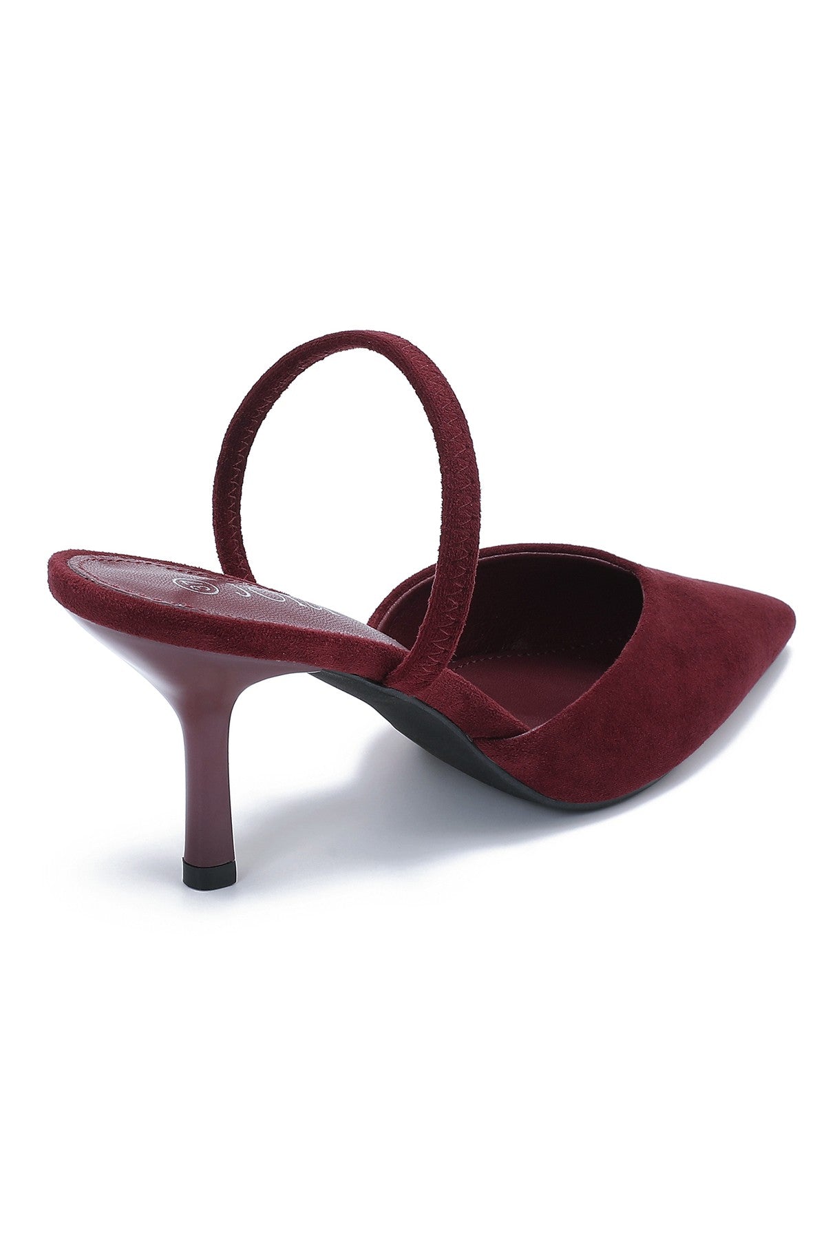Burgundy stiletto heels