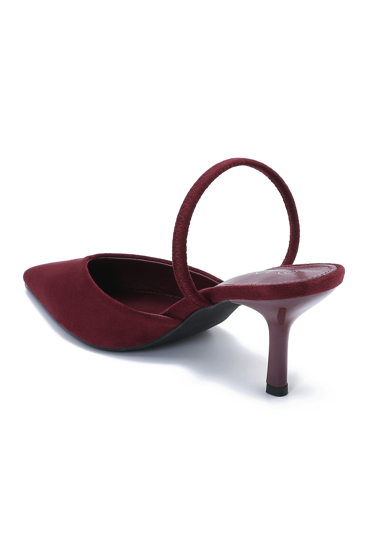 Burgundy stiletto heels