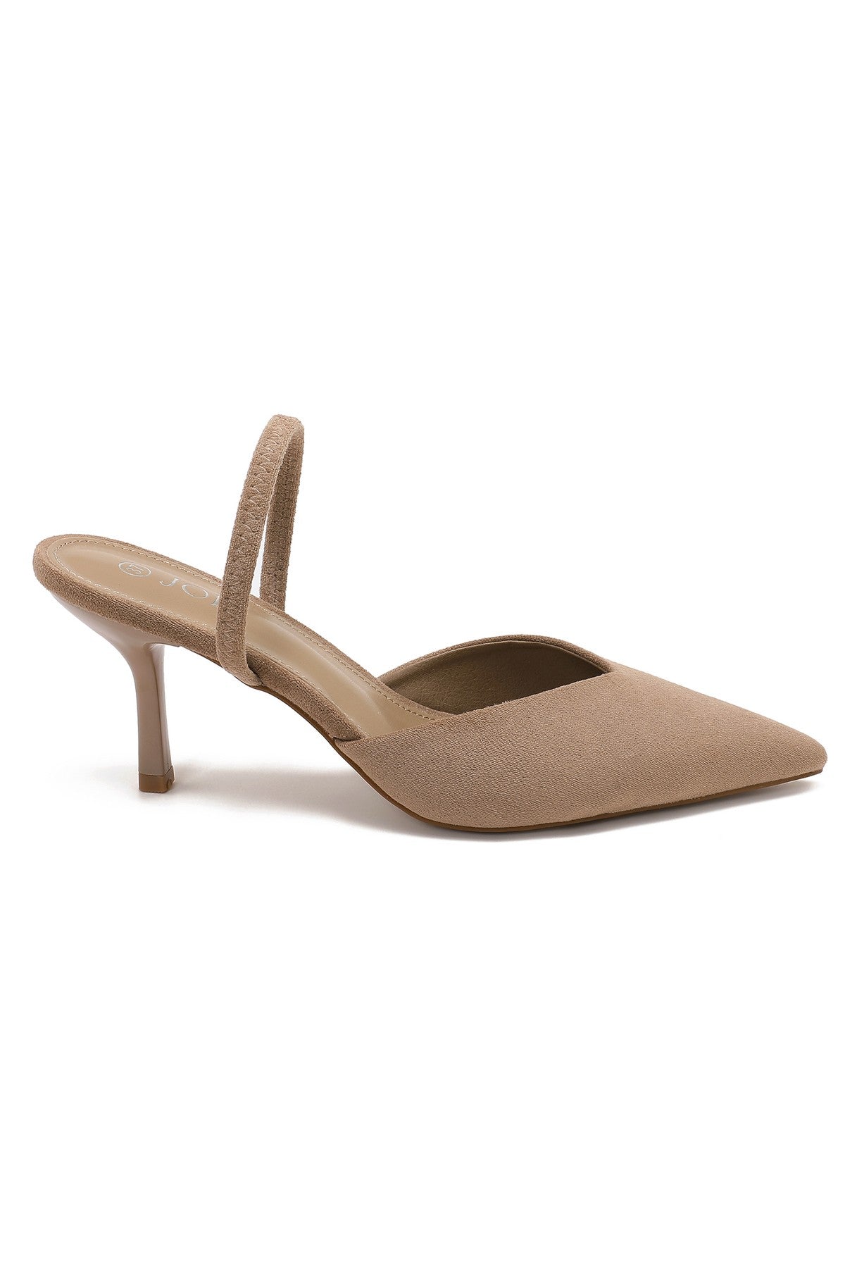 Khaki stiletto heels