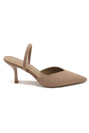 Khaki stiletto heels