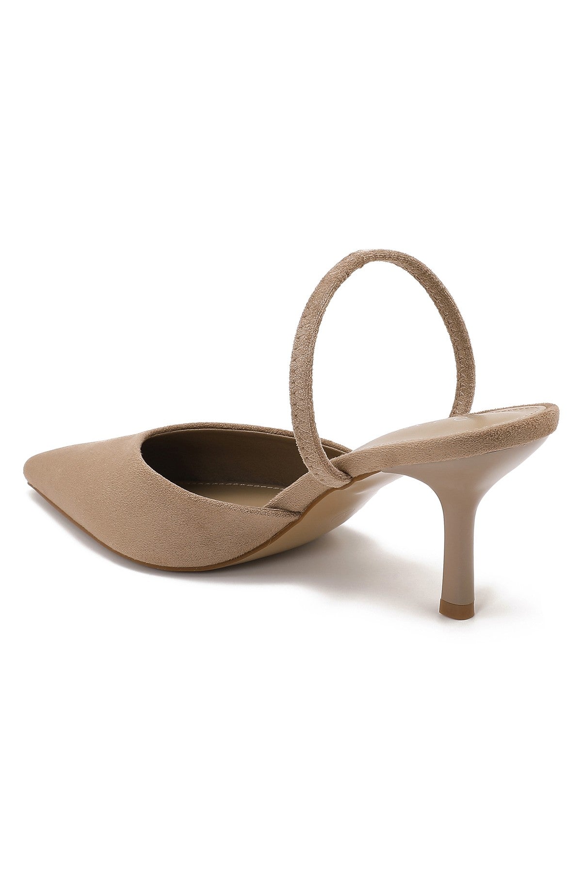 Khaki stiletto heels