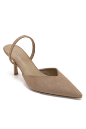 Khaki stiletto heels