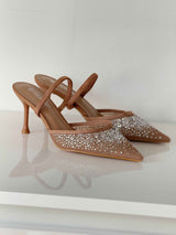Beige stiletto heels