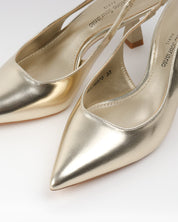 Gold thin-heeled stilettos DESCRIPTION!!