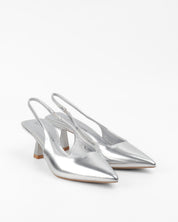 Silver stilettos with thin heels DESCRIPTION!!