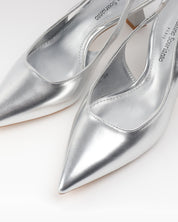 Silver stilettos with thin heels DESCRIPTION!!