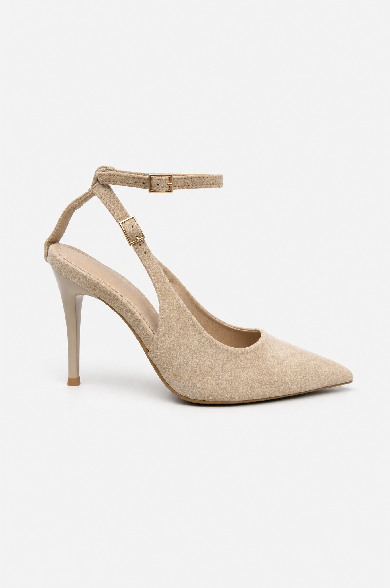 Khaki stiletto heels
