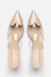 Beige stiletto heels