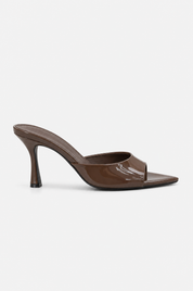 Brown thin-heeled sandals