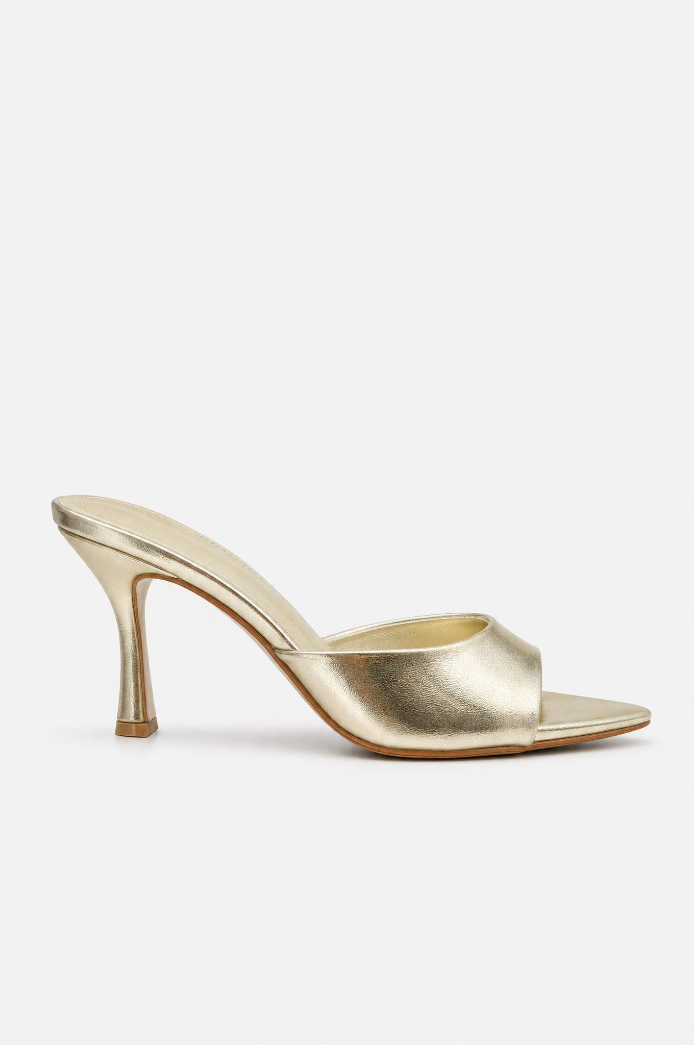 Gold stiletto sandals