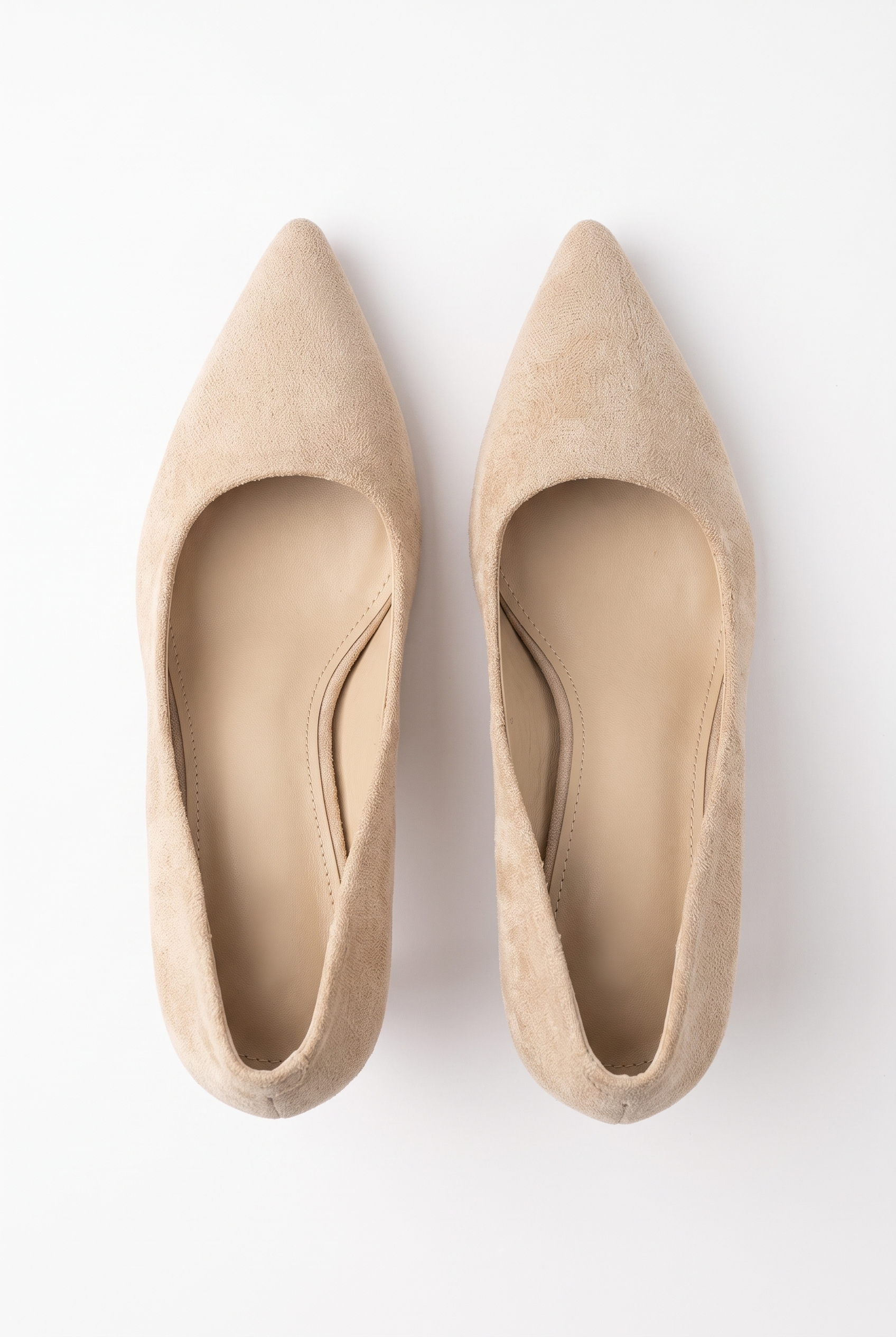 Black flats with a thin heel