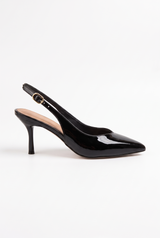 Beige sandals on a thin heel