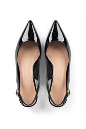 Beige sandals on a thin heel